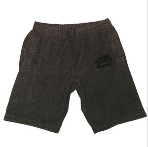 Mens XS Roots Cotton blend shorts- thigh length drawstring dark grey
